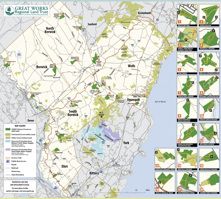 Trail Map Great Works Regional Land Trust