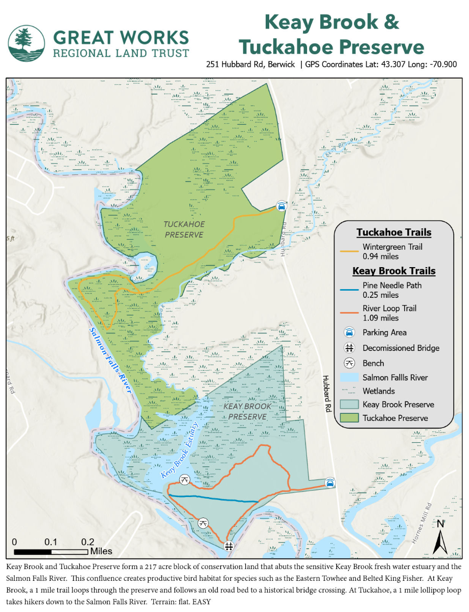Image of Keay Brook & Tuckahoe Preserve Trail Map