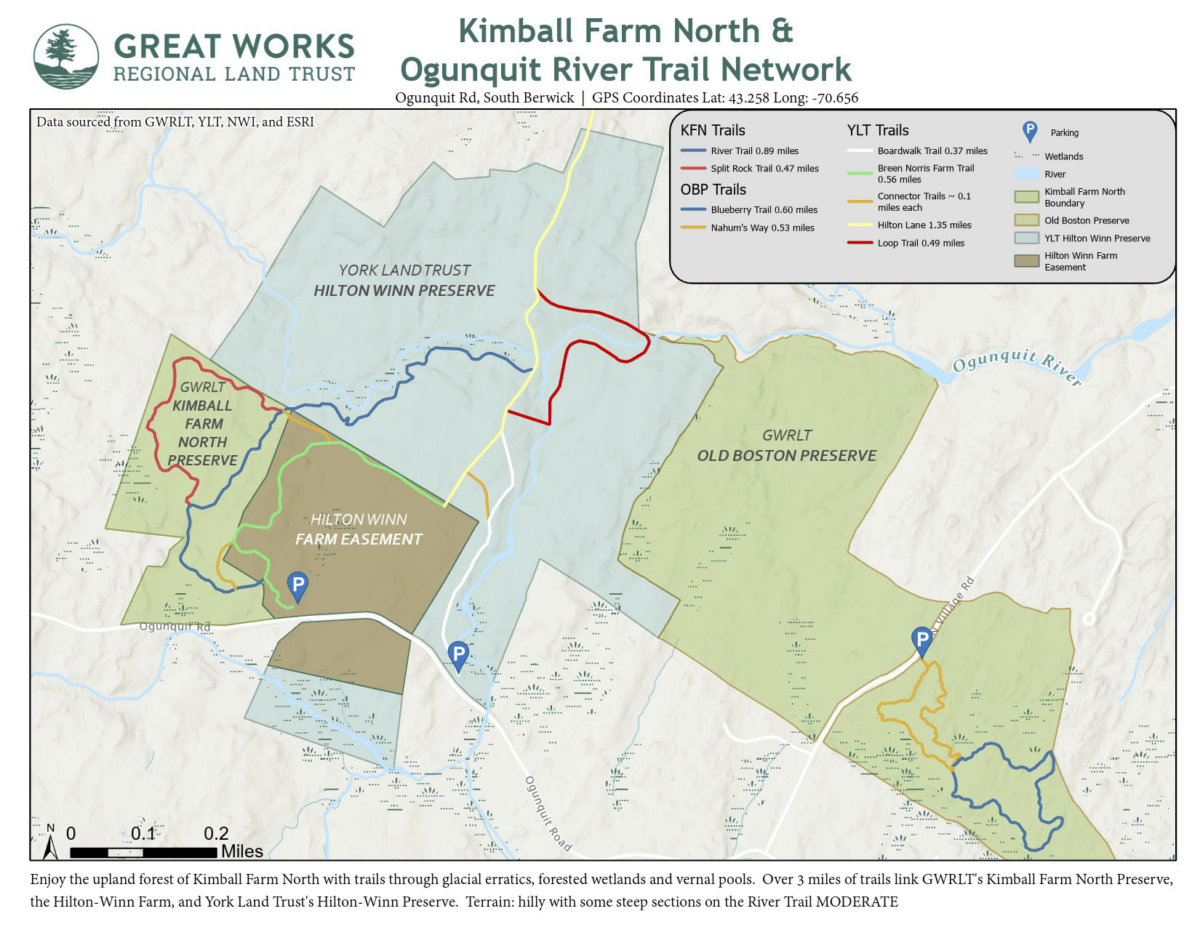 Image of Kimball Farm North and the Ogunquit River Trail Network